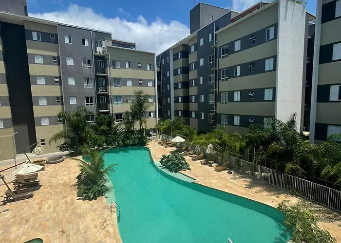 Jardim das Palmeiras II Home Resort JP2 Ubatuba - Apartamento com 2 Dorms, 1 Suíte, Churrasqueira Gourmet, Piscina Adulto e Infantil, Jacuzzi Aquecida, Sauna, Academia, Salão de Jogos e Playground
